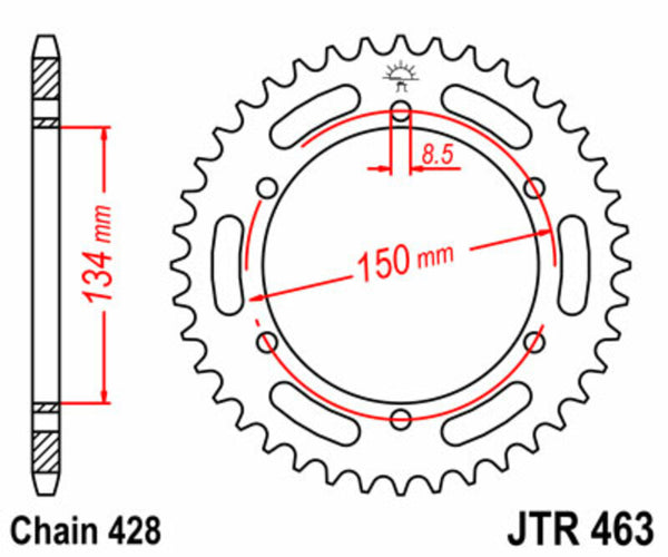 JT Sprock's Steel's Standard Sprock 463 - 428 JTR463.48