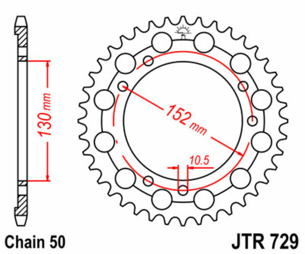 JT Sprock's Steel's Standard Sprock 729 - 530 JTR729.46