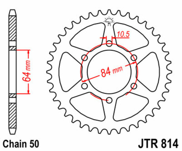 JT Sprock's Steel's Standard Sprock 814 - 530 JTR814.41