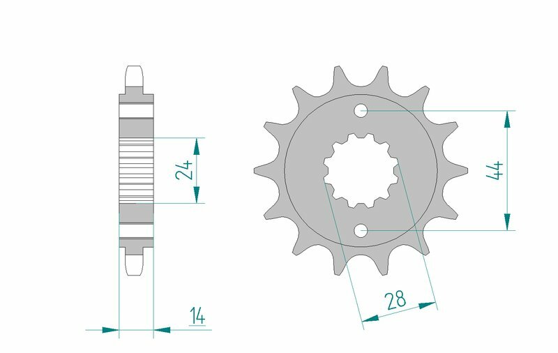 AFAM Oțel Standard Front Sprock 20614 - 525