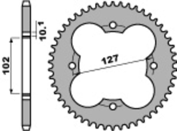 PBR Standard C45 Oțel Sprock 4480 - 520 4480 37 C45