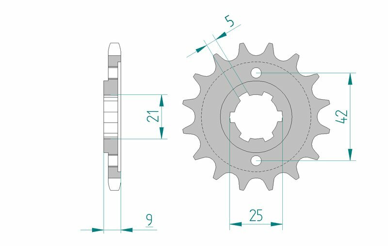 AFAM Steel Standard Front Sprock 21304 - 428