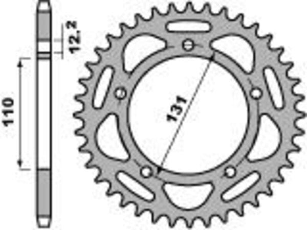PBR ULTRA -Light aluminiu dur anodizat din spate anodizat 4586 - 520 4586 44 LD