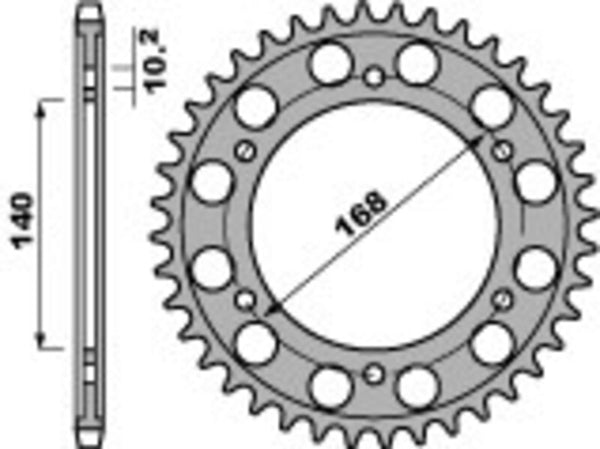 PBR Standard C45 Sprock din spate 4613 - 525 4613 47 C45