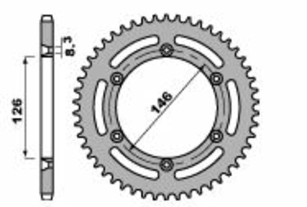 PBR Standard Oțel Sprock 805 - 428 805 50 F
