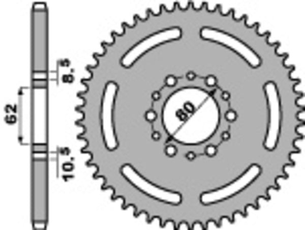 PBR Standard Oțel Sprock 845 - 520 845 40 F