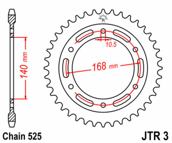 JT Sprock's Steel's Standard Sprock 3 - 525 JTR3.41