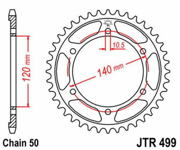 JT Sprock's Steel's Standard Sprock 499 - 530 JTR499.46
