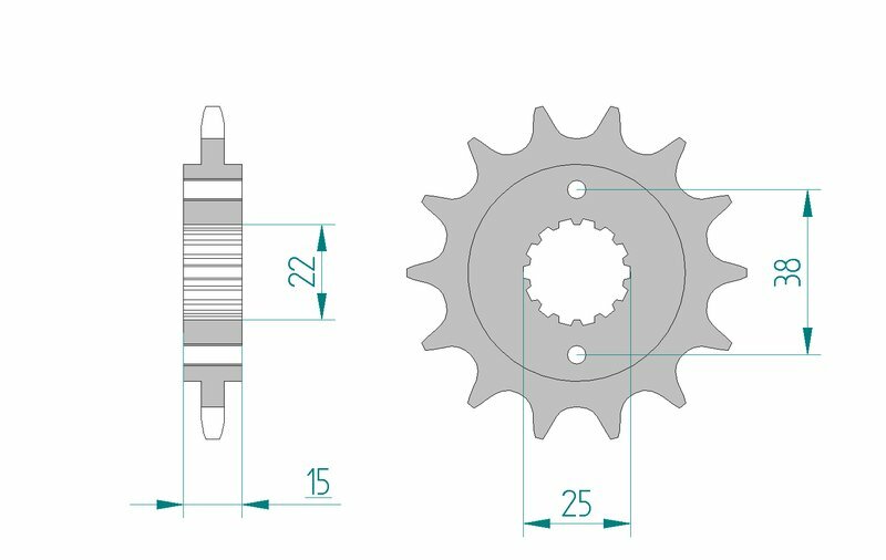 AFAM Oțel Standard Front Sprock 52607 - 520