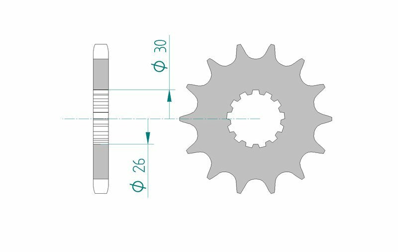 AFAM Steel Standard Front Sprock 52900 - 530