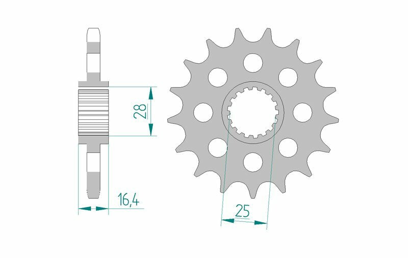 AFAM Oțel Standard Front Sprock 61800 - 525