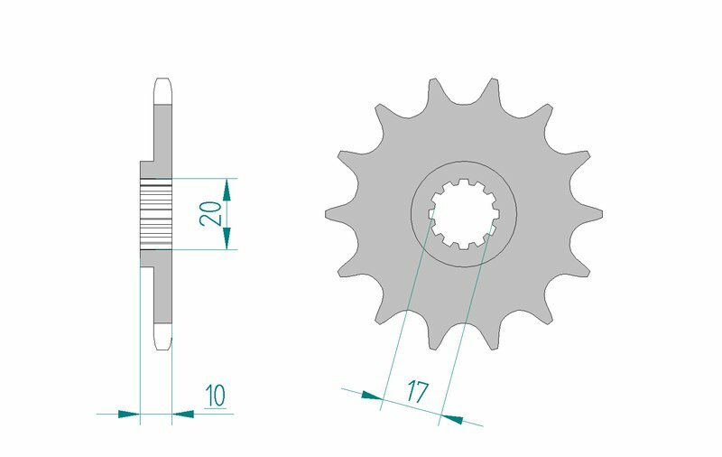 AFAM Oțel Standard Front Sprock 64201 - 520