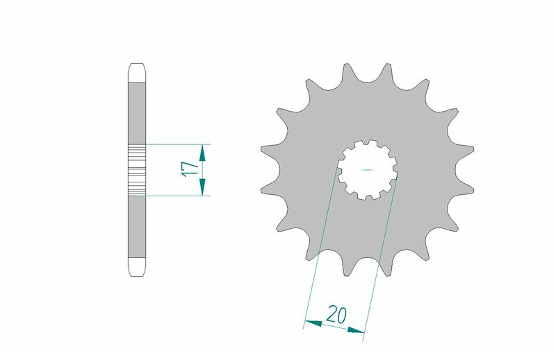 AFAM Oțel Standard Front Sprock 94118 - 428