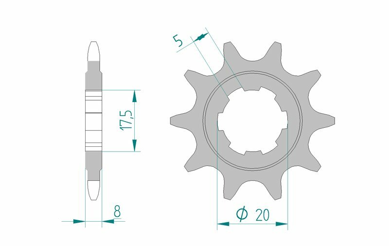 AFAM Oțel Standard Front Sprock 94306 - 520