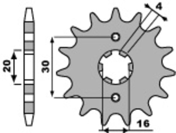 PBR Steel Standard Front Sprock 717 - 520 717 12 18NC