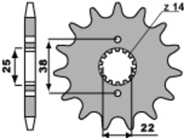 PBR Steel Standard Front Sprock 728 - 530 728 15 18NC