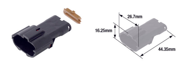 Conector feminin impermeabil Tourmax 070 (Fry) -3-Polig-ETP-117