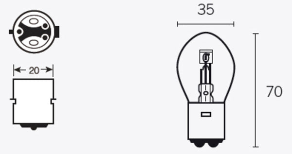 Becuri Tecnium B35 6V 35/35W - X10 1079297