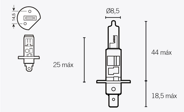 V PARTS H1 Light Bulbs 12V 55W 14636
