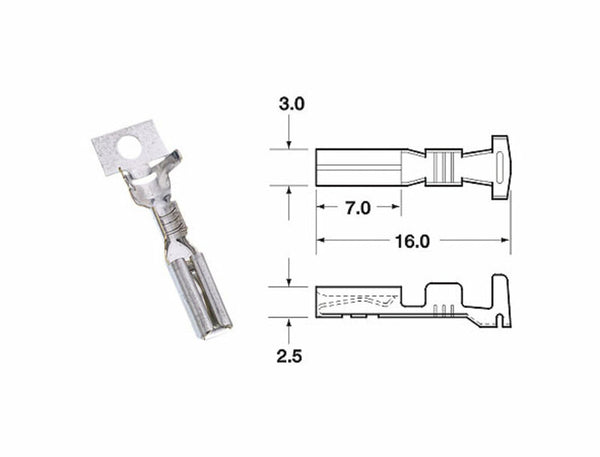 BIHR HONA CONNECTOR 090 Seria SMTO Ø0.85mm²/1.25mm²-50-pack-121A0006