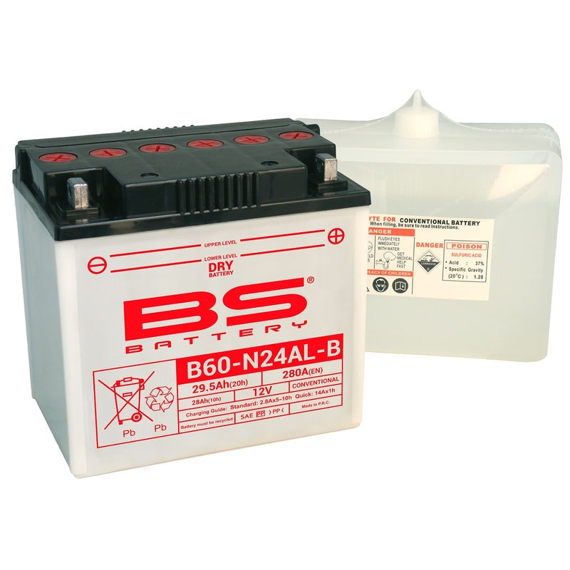 BS Battery Battery High Performance With Acid Pack-B60-N24AL-B