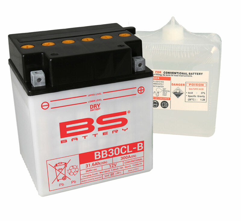 BS Battery Battery High Performance With Acid Pack - BB30CL -B