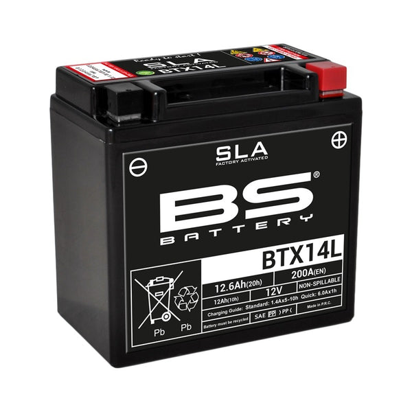 BS Battery SLA Maintenance-Free Factory Activated Battery - BTX14L 