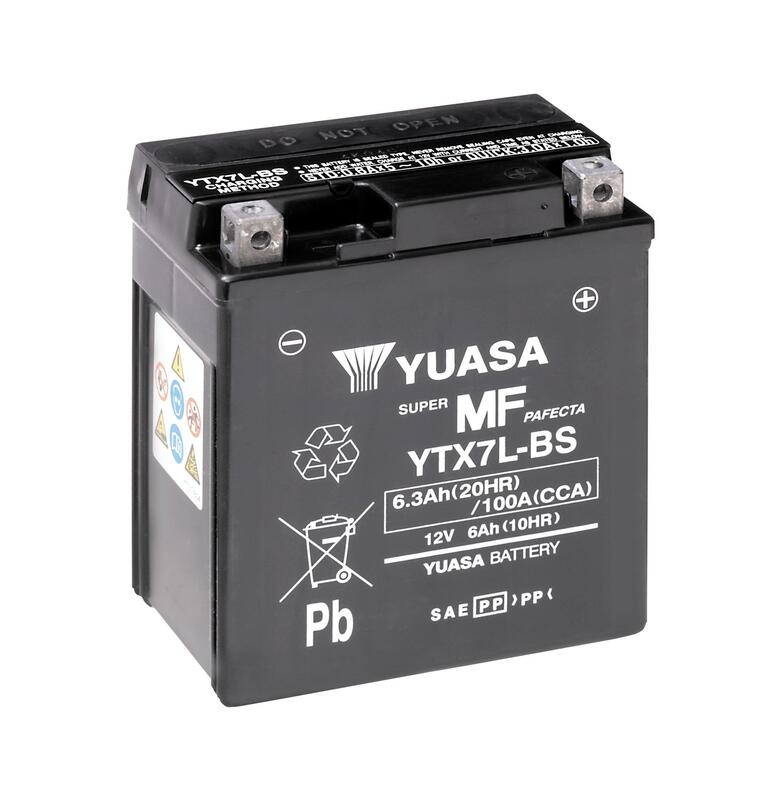 Yuasa maintenance -free battery with acid package - YTX7L -B