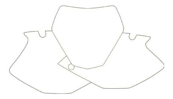 Autocolante cu placă Blackbird Blanc Yamaha YZF250 3219/000005