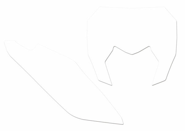 Autocolante cu placă neagră alb Sherco SE/SE-F 3E01/000005