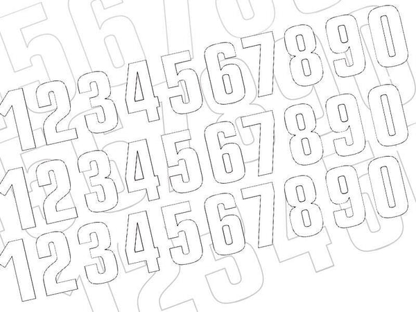 Blackbird Race Number 5 16x7.5cm White 5048/10/5