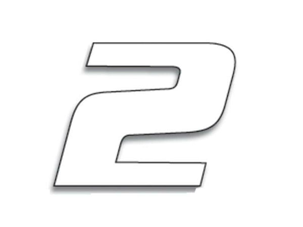 Blackbird Race numărul 2 20x25cm alb 5049/10/2