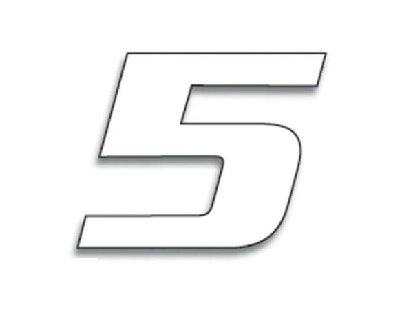 Blackbird Race numărul 5 20x25cm alb 5049/10/5