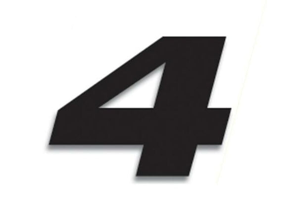 Blackbird Race Number 4 20x25cm Black 5049/20/4