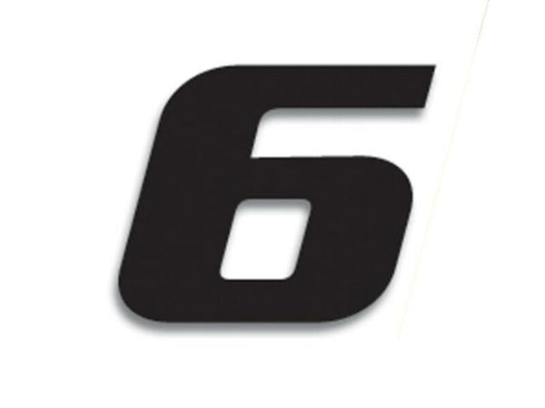 Blackbird Race Number 6 20x25cm Black 5049/20/6