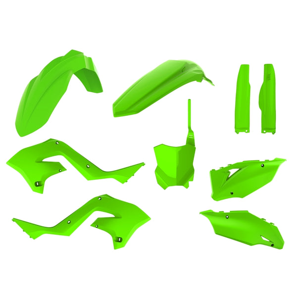 Poliția Port Restyle Plastic Kit Lime Green Kawasaki KX125/250 90936