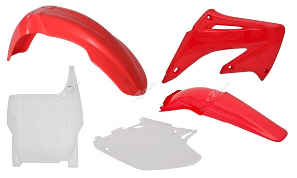 Kit de plastic Racetech Honda CR125R/250R-OEM Red/Alb (R-Kitcr0-OEM-503)