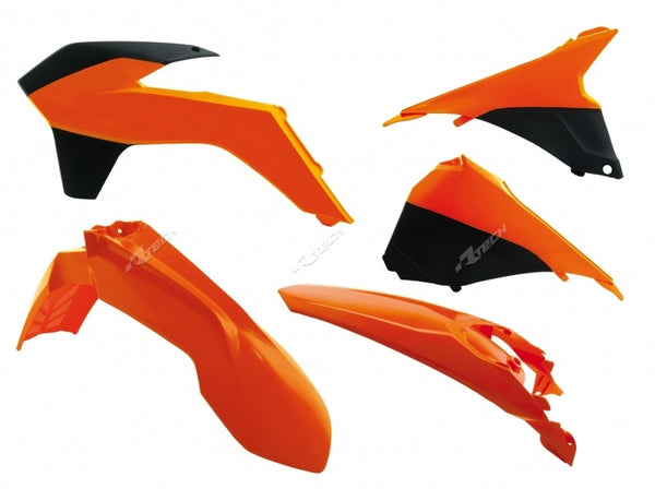 Racetech Plastic Kit OEM Color (2014) portocaliu/negru KTM EXC/EXC-F 125 și + R-KITKTM-OEM-415