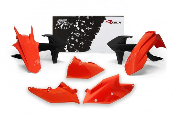 Racetech Plastic Kit OEM Color (2017) Orange/Negru KTM R-KITKTM-OEM-417