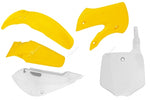 Racetech Plastic Kit OEM Color-Suzuki RM65 Galben/Alb R-Kitrm0-OEM-509