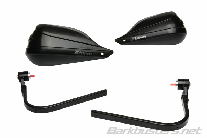 Barkbusters Storm Handguard Kit Single Point Bar End Black STM-007-02-BK