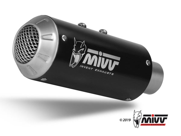 MIVV MK3 Muffler Oțel Negru/Oțel inoxidabil CAP CAP YAMAHA MT-10 Y.057.LM3B