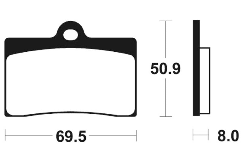 Tecnium Sintered Metal Brake Pad - MTR66 1090582