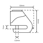 Oxford XD5 Lock Disc - 5mm galben/negru LK205