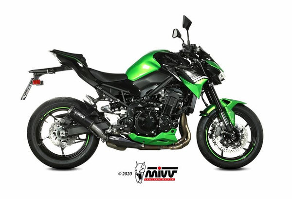 MIVV MK3 Silencer Oțel negru/Oțel inoxidabil capac Kawasaki Z900 K.052.LM3B
