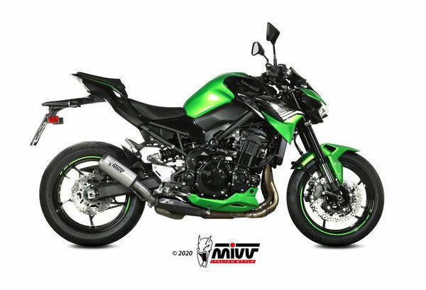 MIVV MK3 Silencer Oțel inoxidabil/Oțel inoxidabil capac Kawasaki Z900 K.052.LM3X