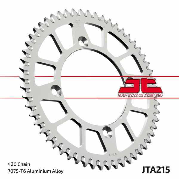 JT Sprock's Aluminum Ultra-Light Self-Cureling Sprocket spate 215-420 JTA215.55Red