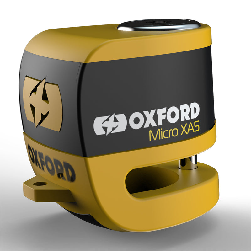 Oxford Micro XA5 Alarm DISC Lock - Galben și negru LK213