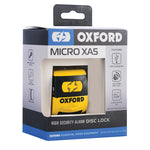 Oxford Micro XA5 Alarm DISC Lock - Galben și negru LK213