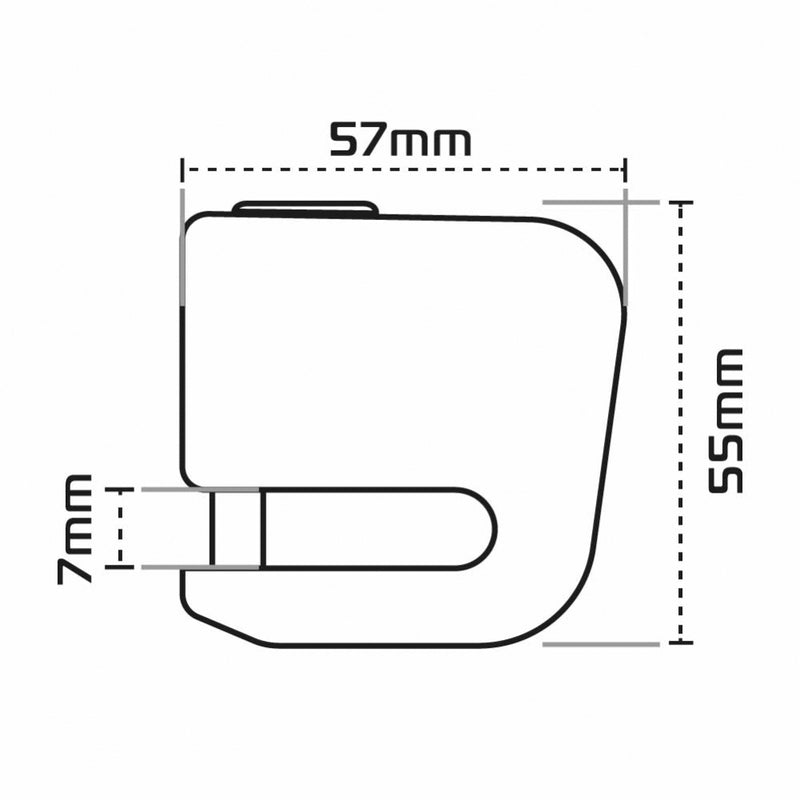 Oxford Micro XA5 Alarm DISC Lock - Black LK214